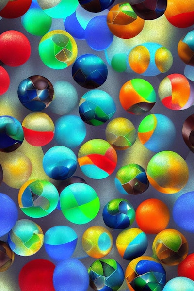 AI art - 'A painting of marbles, in abstract style'