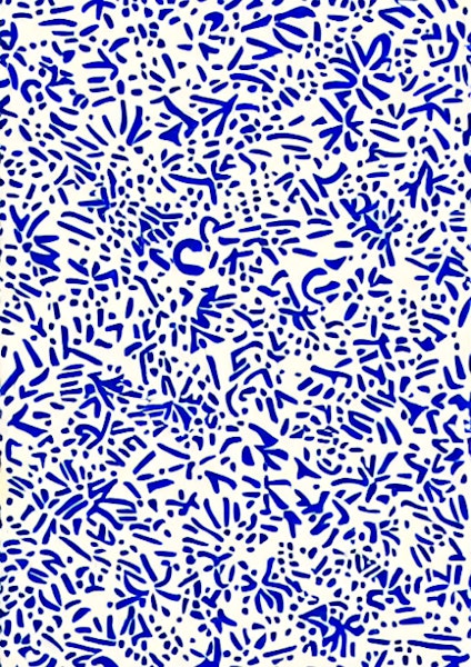 AI art - 'Blue ink on white background, in abstract style'