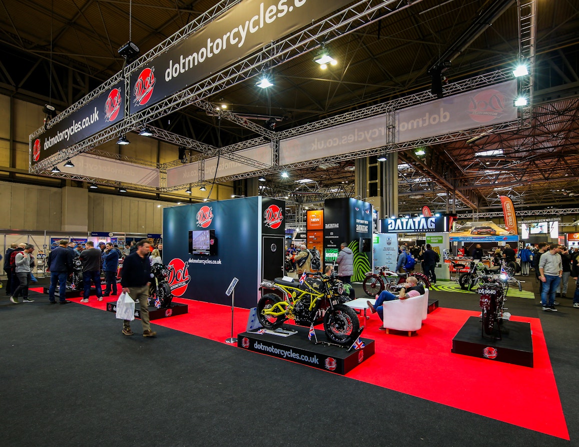 picture of dotmotorcycles exhibition stand