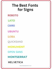 What are the Best Fonts for Signs?