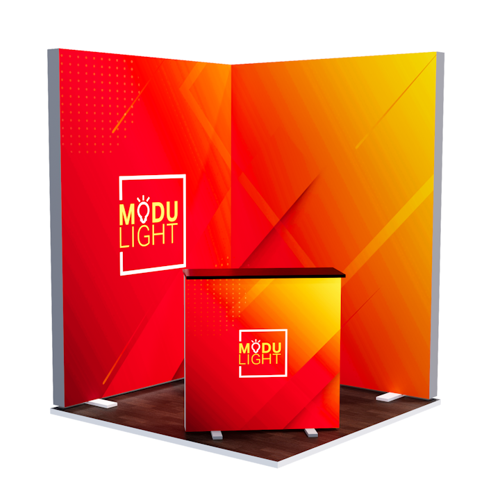 ModuLIGHT LED Lightbox Exhibition Stand - L-Shape - 2m x 2m