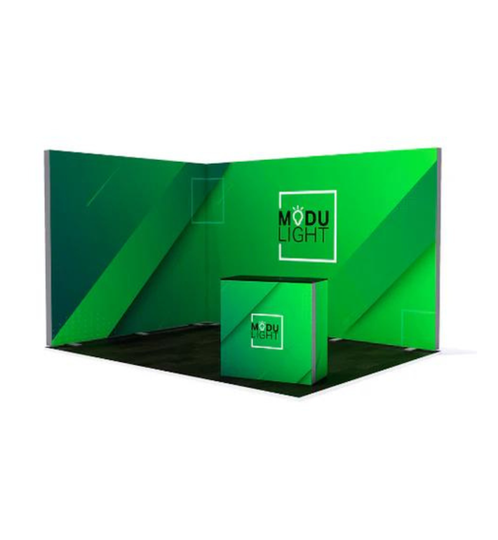 l-shape modular displays