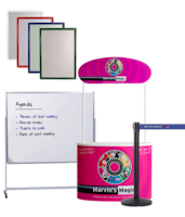 Products included in the retail & buyers guide range- Poster frames, Whiteboards, notice boards, counters, queue barriers and more..