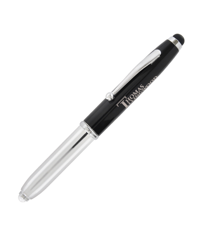 Branded Pen with torch & stylus pen
