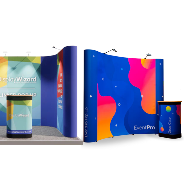 POP UP DISPLAY STANDS | Curved Pop Up Stands & Straight Pop Up Stands