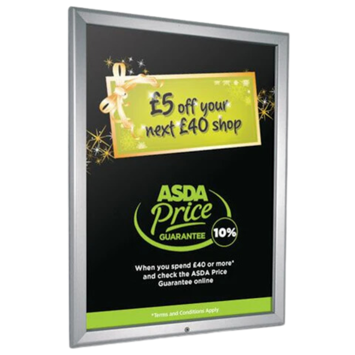 Lockable Poster Snap Frame - 32mm Silver