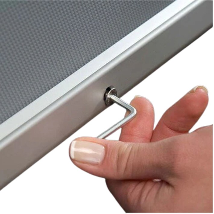 Lockable Poster Snap Frame - 32mm Silver