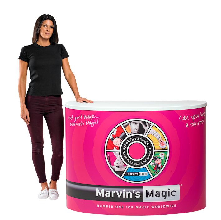 Finesse Portable Exhibition Counter with woman