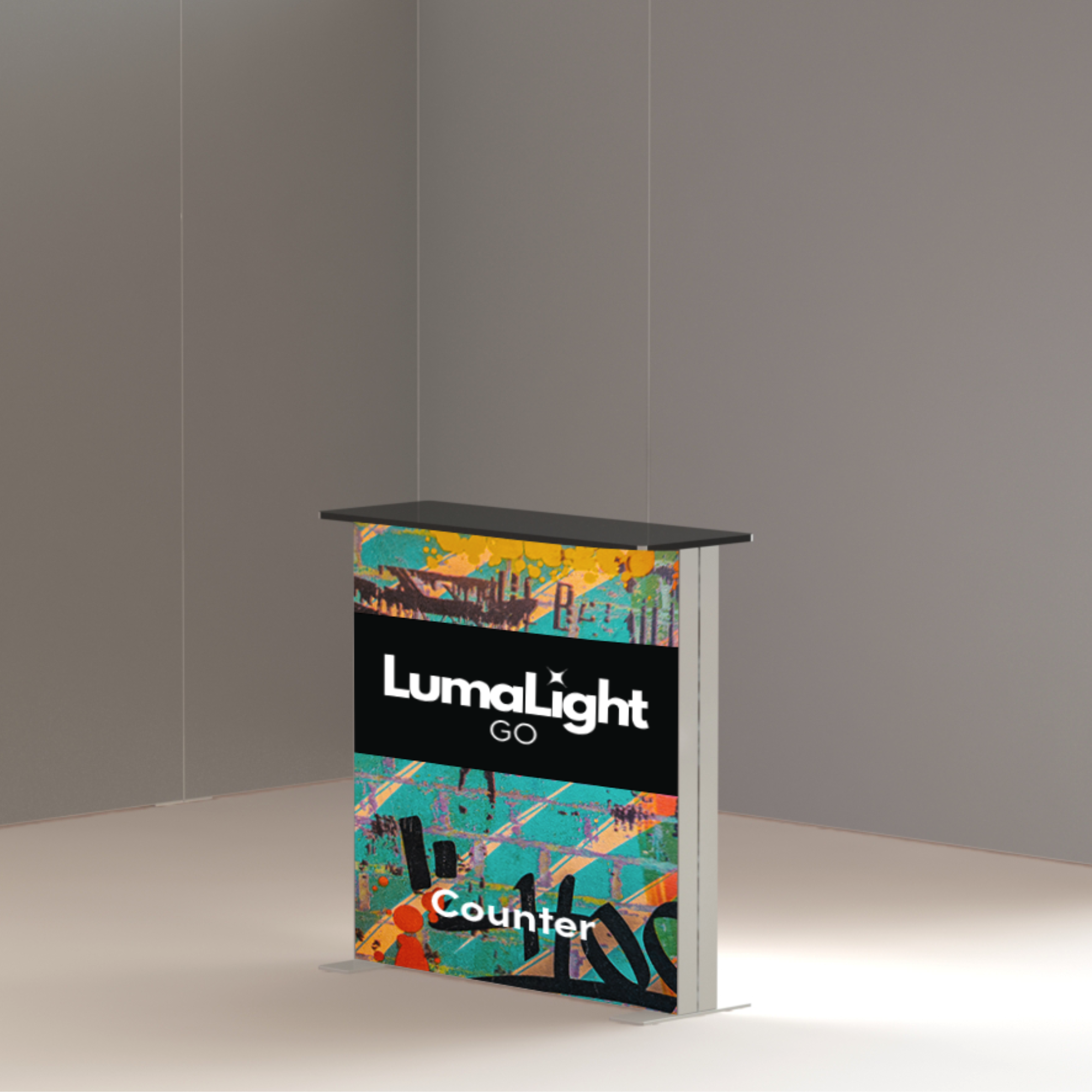 LumaLight GO Counter | Portable Backlit LED Exhibition Counter