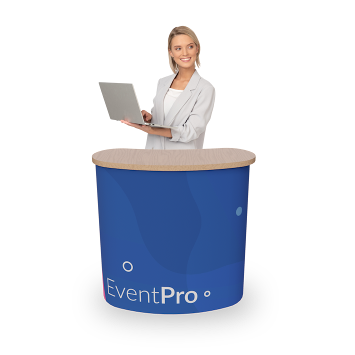 EventPro Mini Pop Up Counter lady