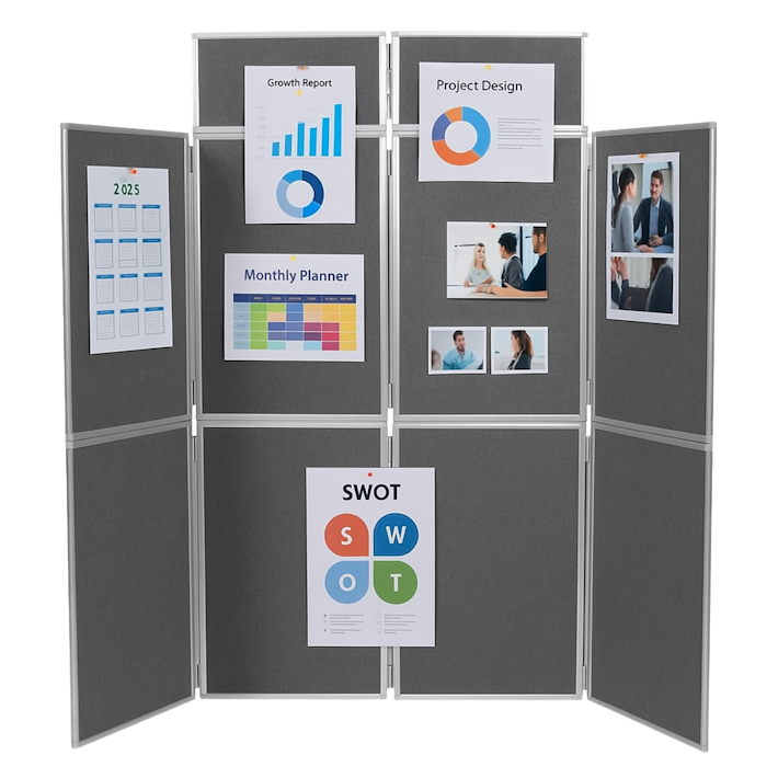 DisplayPro Aluminium – 8 Panel Freestanding Display