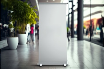 Blank roll up banner