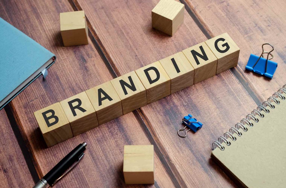 branding word on small wooden blocks