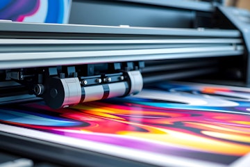 printing press, showcasing the intricate machinery and the process of creating printed materials