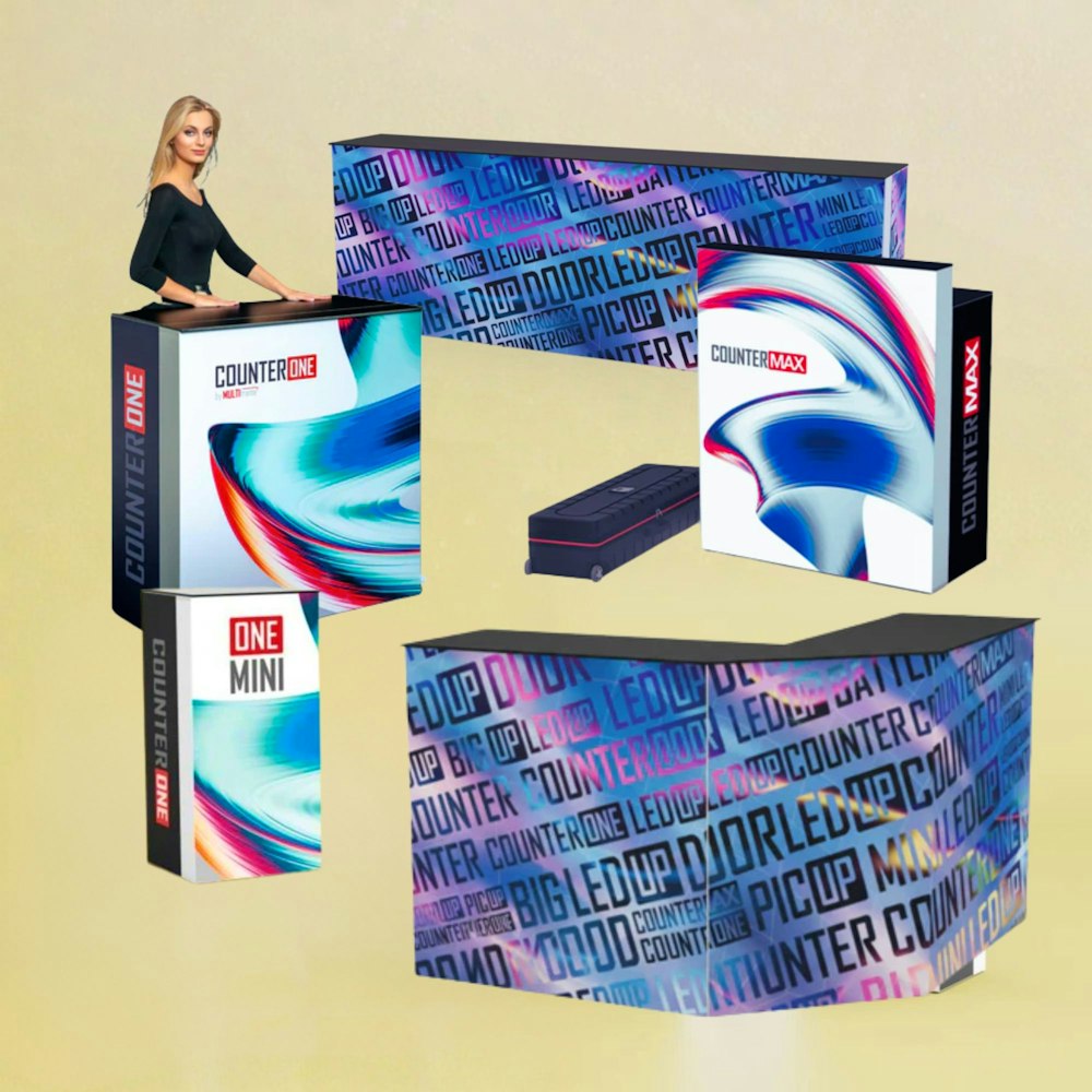 LEDUP Counters | Illuminated Exhibition & Retail Counters