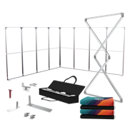 QwikFRAME 4×4 L-Shape | Modular Tension Fabric Exhibition Kit