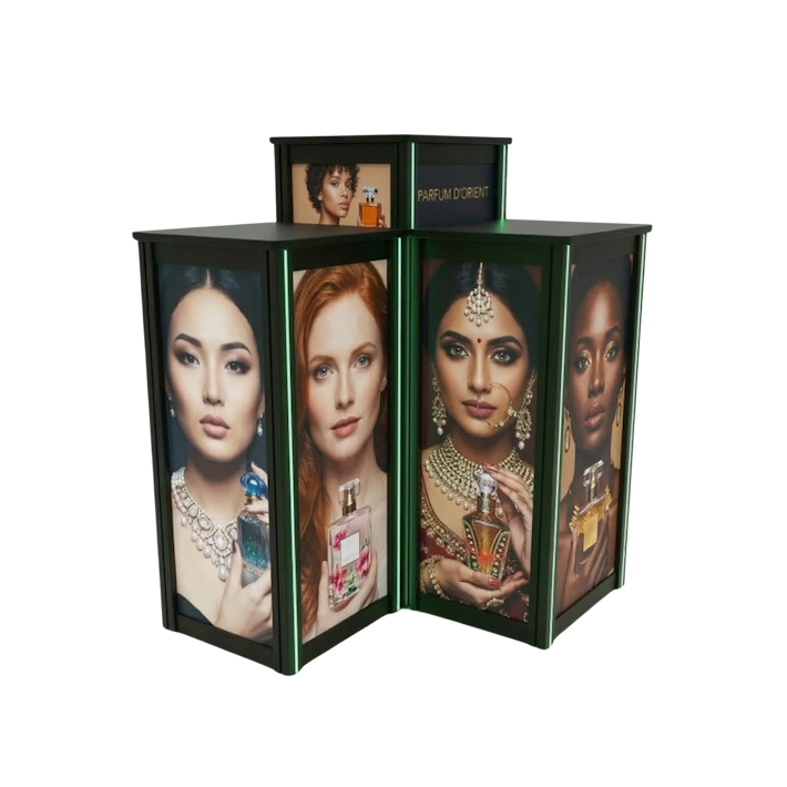 Corner LED Display Plinth