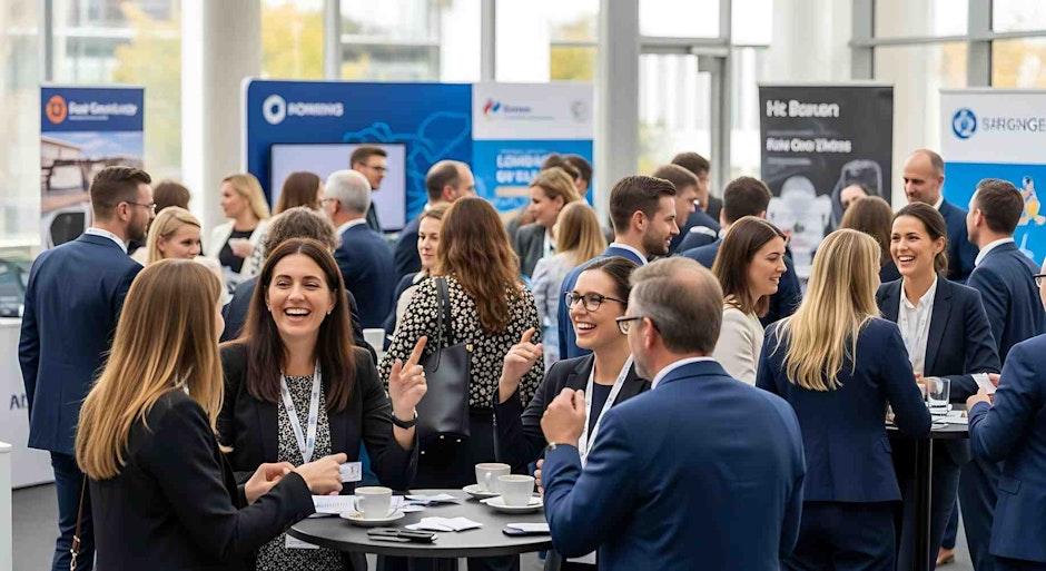Attendees Networking at a Business Conference