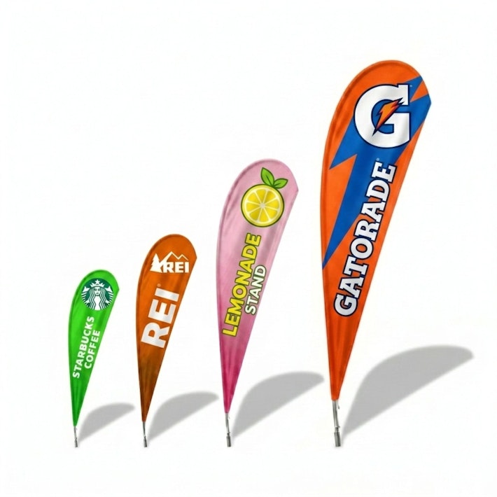 TearDrop Flag sizes Category Image