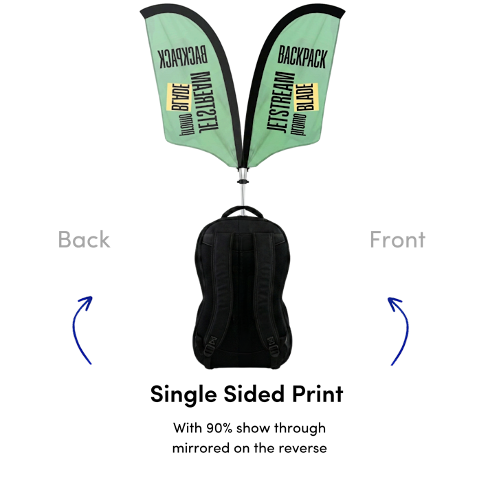 JetStream Promo Backpack Blade Flag Mirrored Image