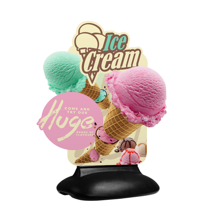 POW! Custom Shaped Forecourt Sign Ice Cream