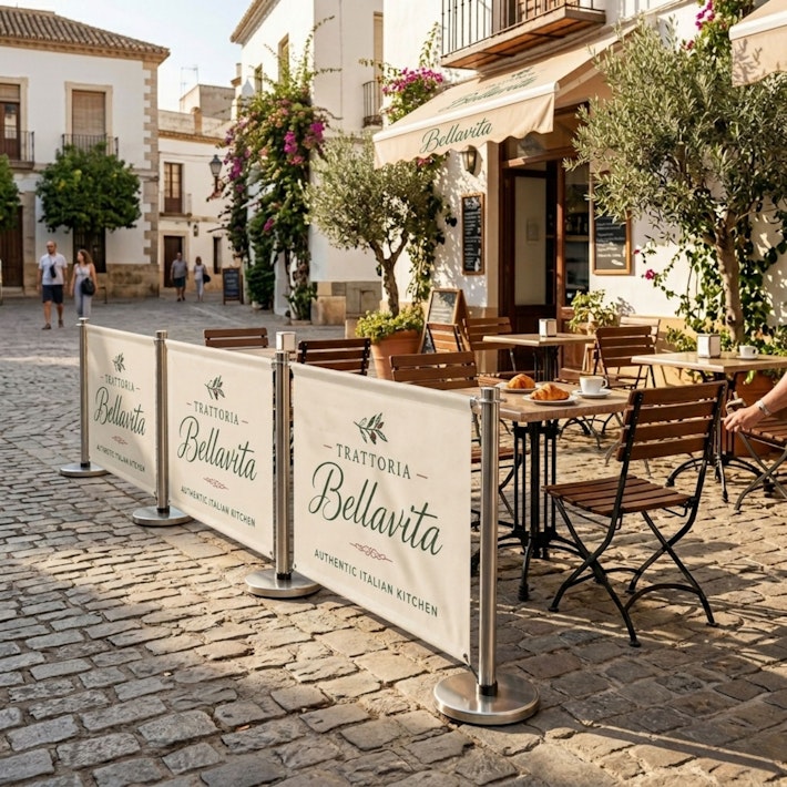 Adfresco Cafe Barriers Real Image