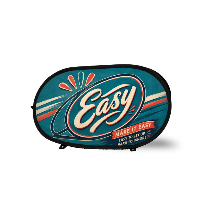 Oval Pop Out Banners