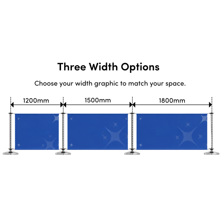 Premium Cafe Barrier - Width Options