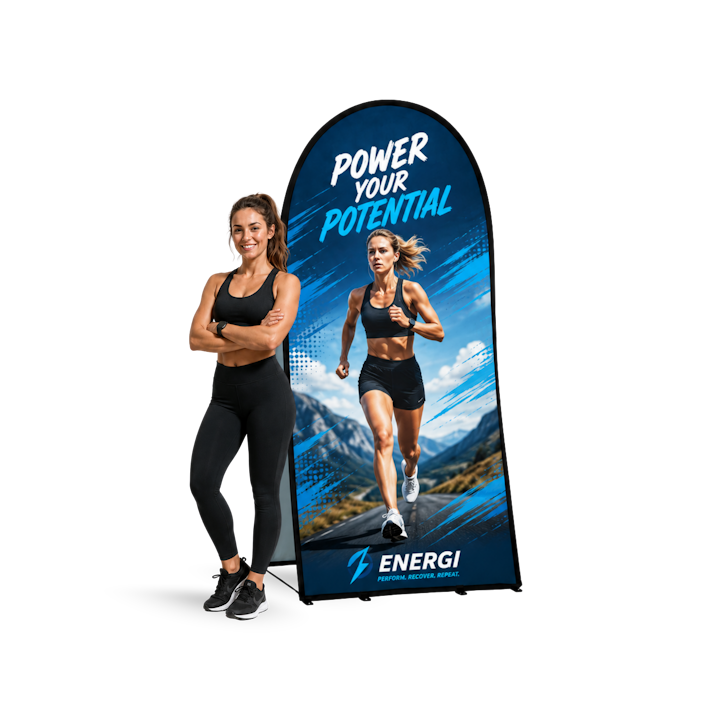 Vertical Pop Out Banner Large with Lady