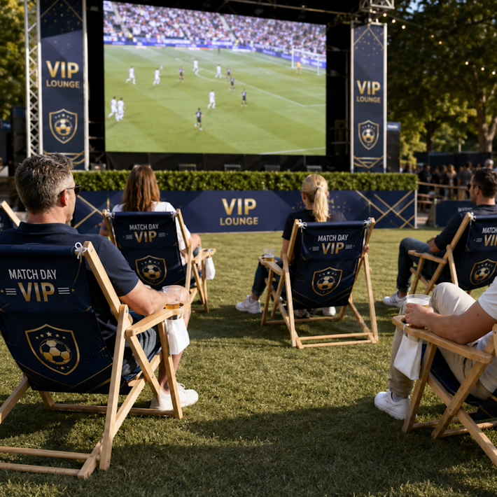 Premium Printed Deckchairs - Custom Branded - Live Example