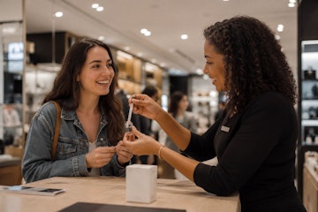 Product demo in a modern store