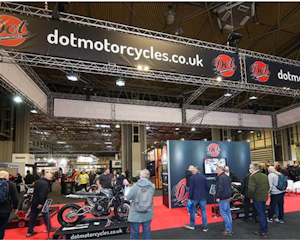 Exhibition Stand with Motorcycles and People