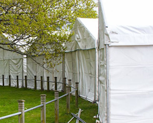 Line up of Marquee Tents