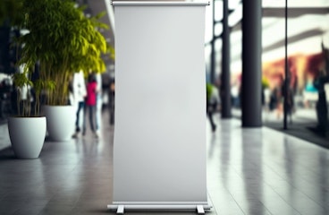 Blank roll up banner