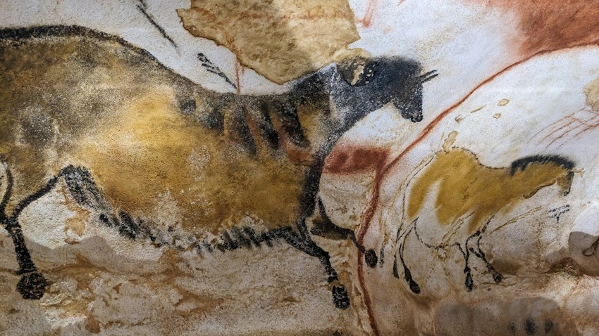 Prehistoric animal painting from Lascaux Cave, France