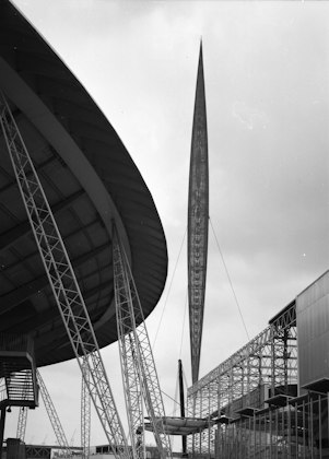 The Skylon at the Festival of Britain on London's South Bank in 1951