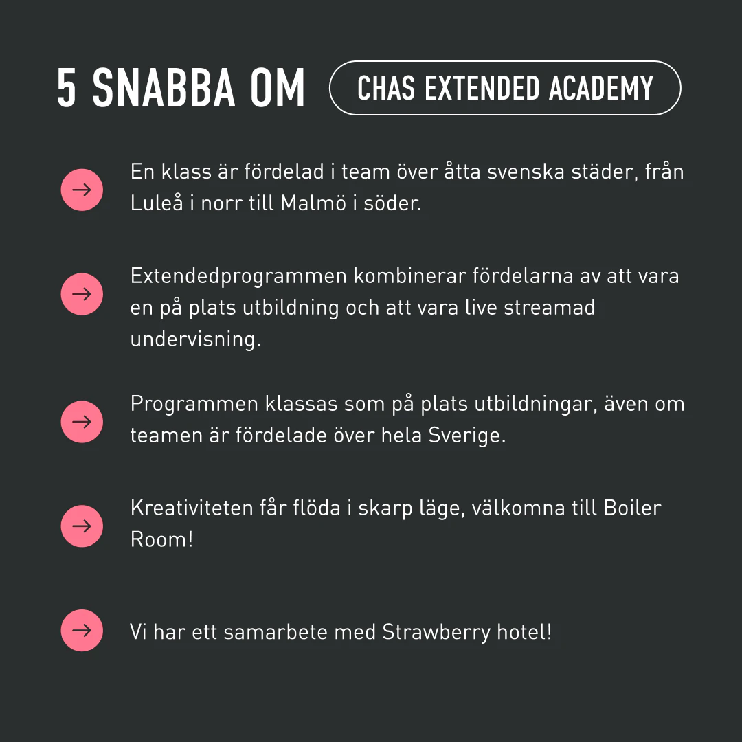 5 snabba "visste du att" om våra extended utbildningar som finns över hela Sverige