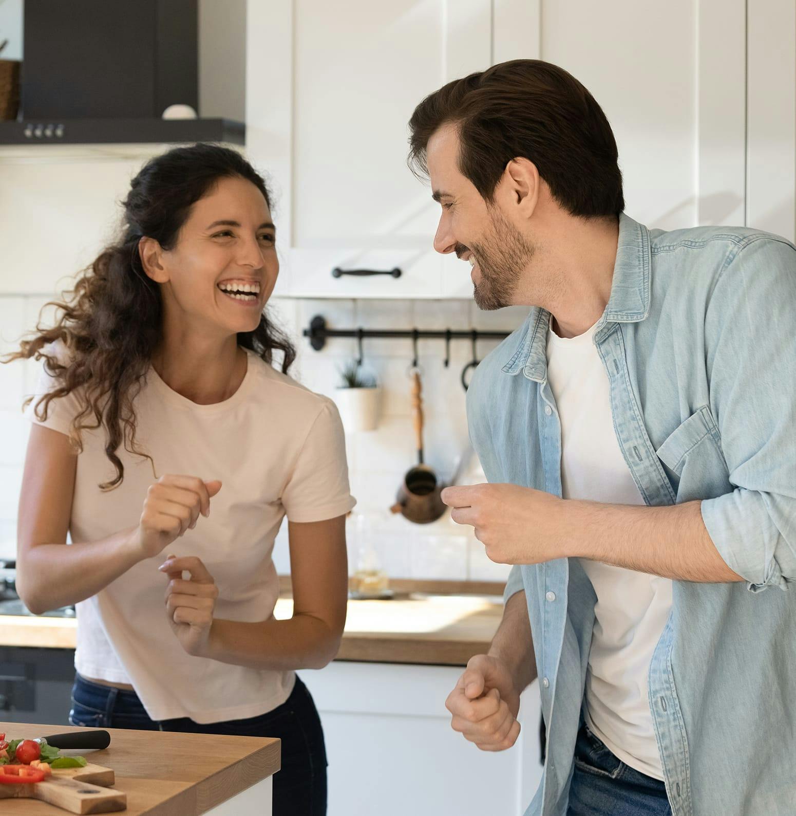 Man and woman in kitchen