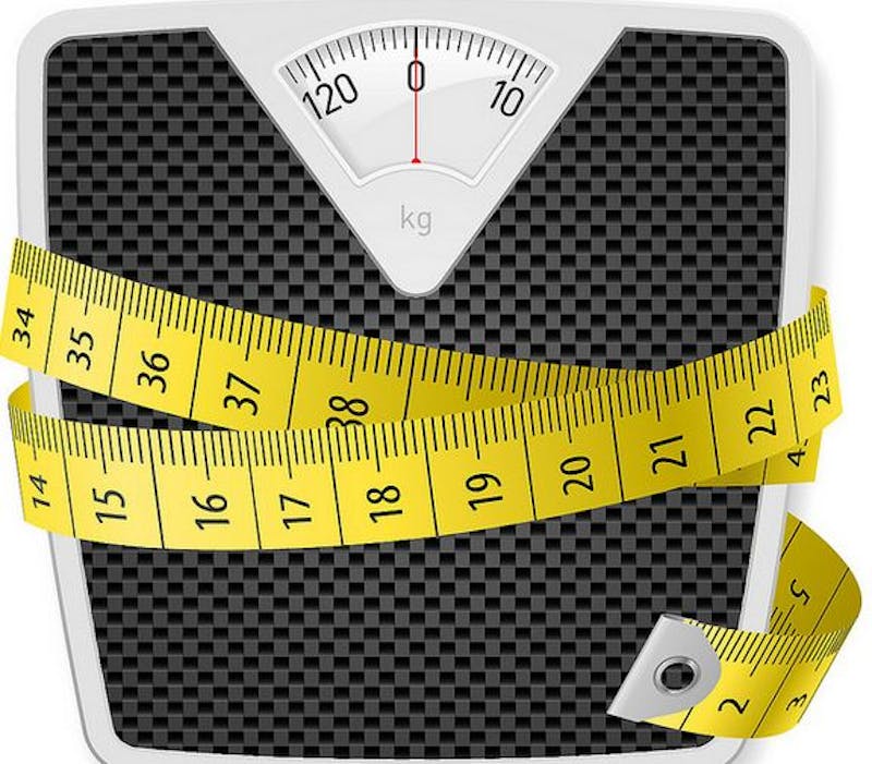 a measuring tape wrapped around a scale