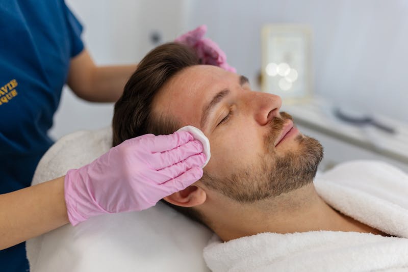 man receiving med spa treatment