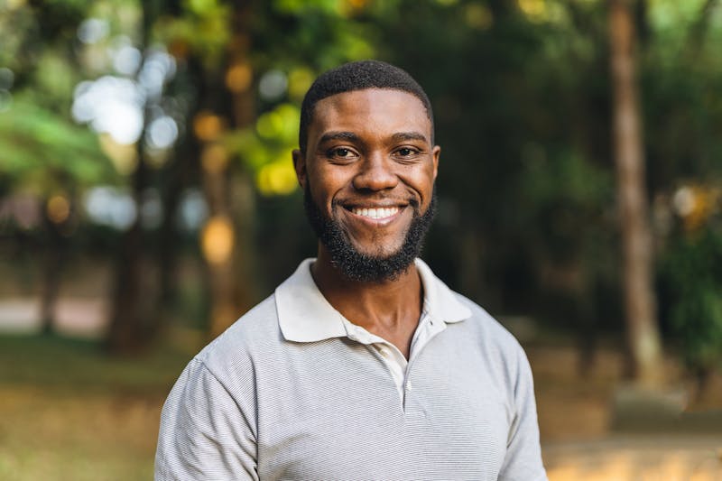 Man in a grey pullover