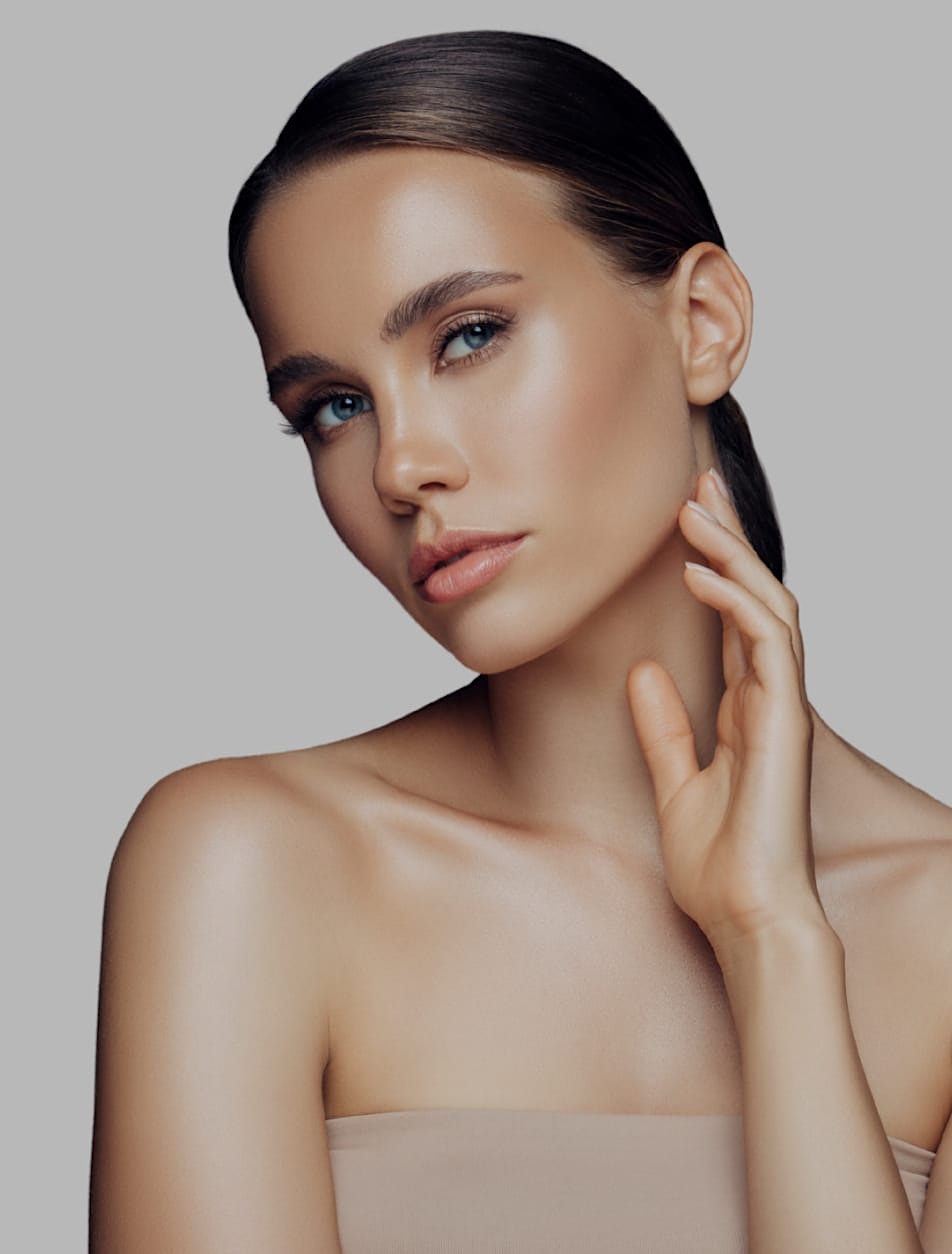 woman with a clean skin and a clean face