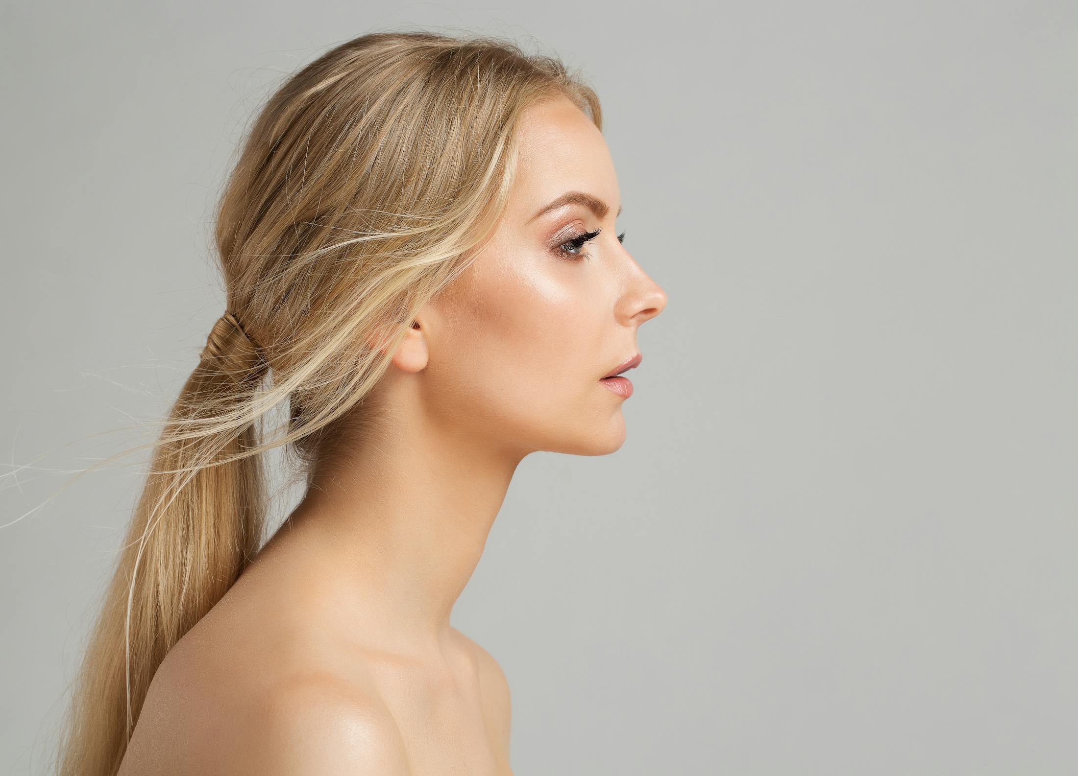 Woman with her hair up