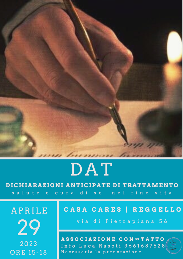 DAT - Dichiarazioni Anticipate di Trattamento DAT - Dichiarazioni Anticipate di Trattamento