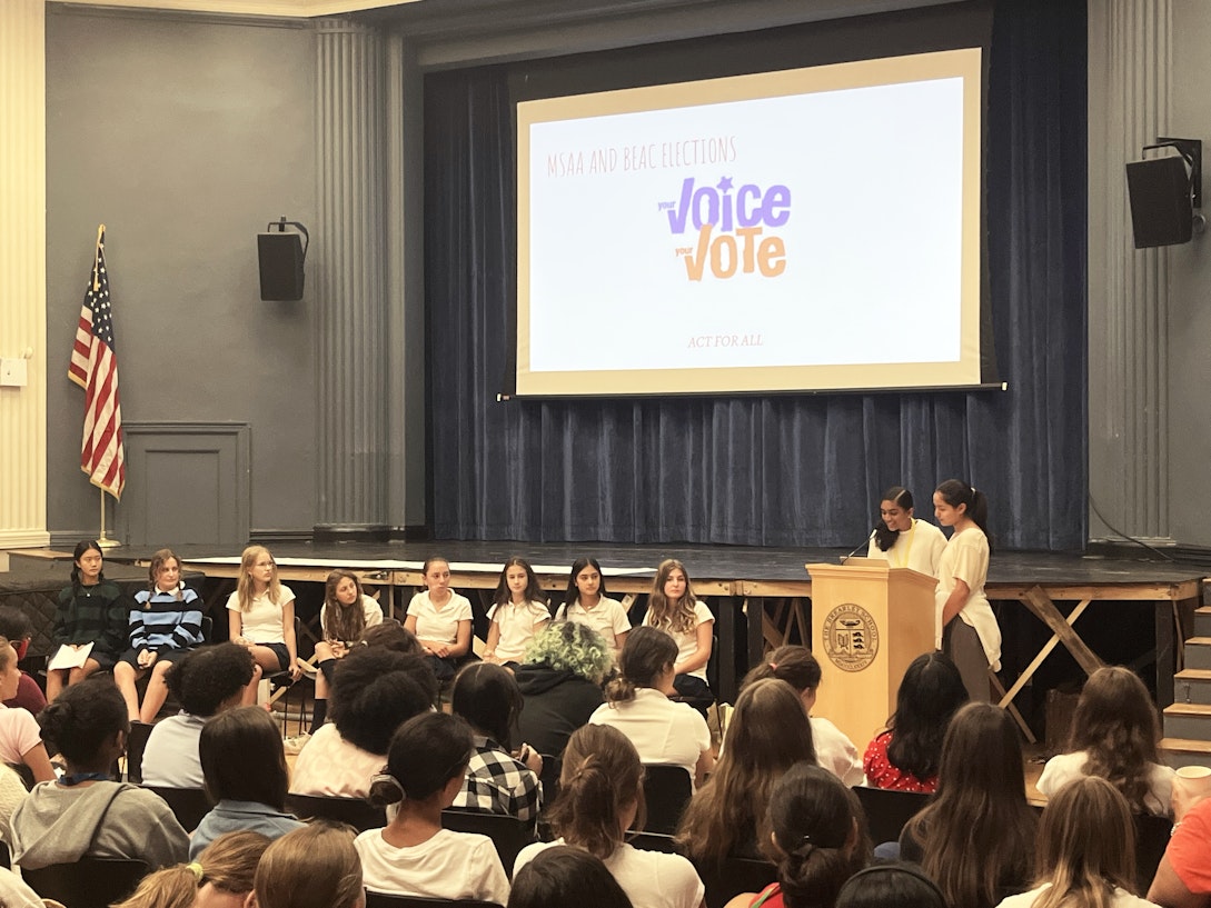 A middle school government assembly