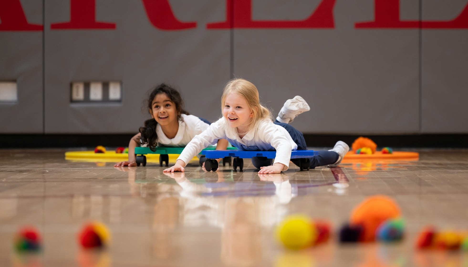 Two lower school students taking part in the Beaver Den, Brearley's afterschool program for students K-IV