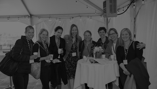 A gathering of alumnae during a reunion cocktail party