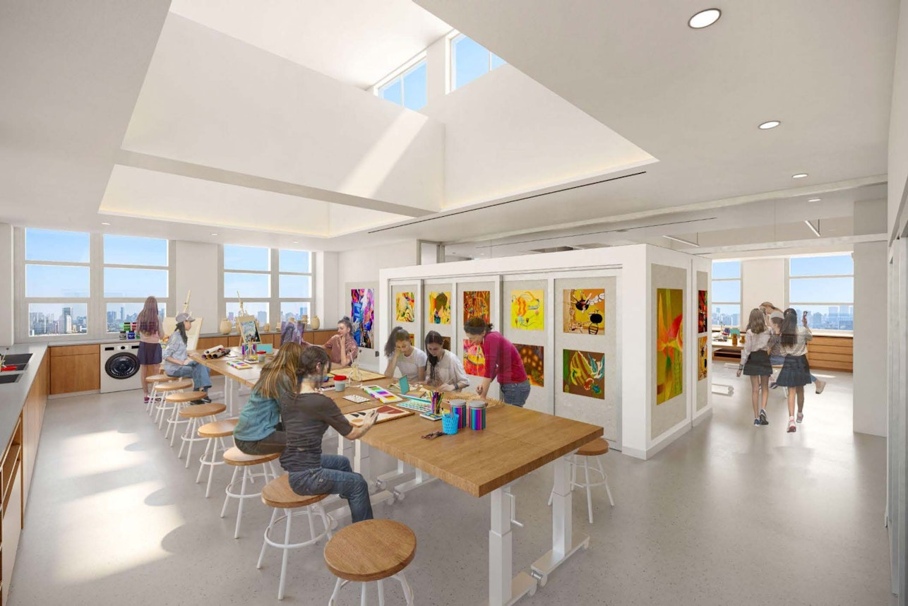 A rendering of the renovated 12th Floor art studios
