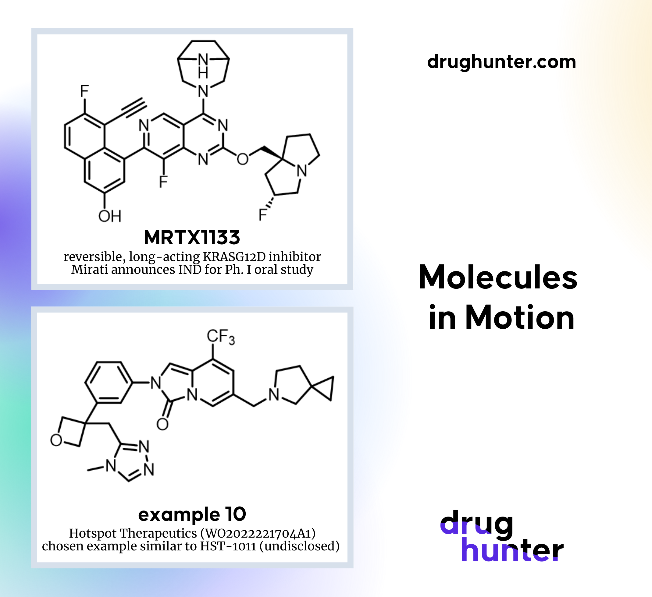 Molecules in Motion: MRTX1133 and HST-1011|||