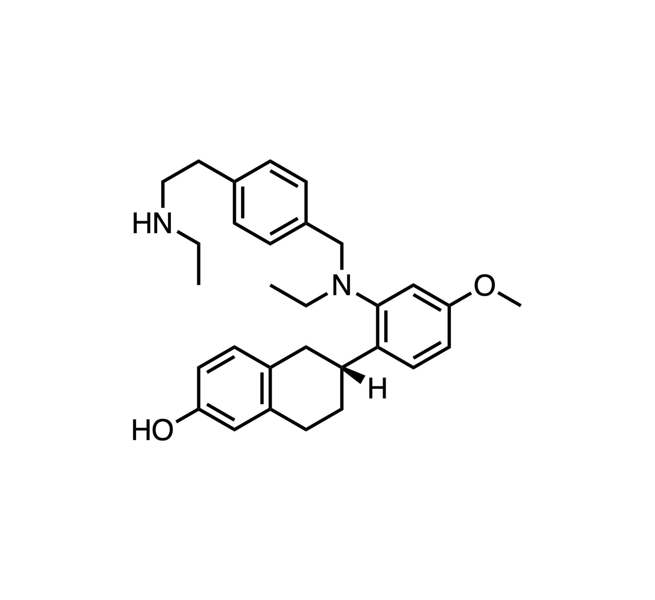 elacestrant chemical structure oral, non-steroidal SERD/SERM - Eisai, Tokyo, JP (Stemline/Menarini)|